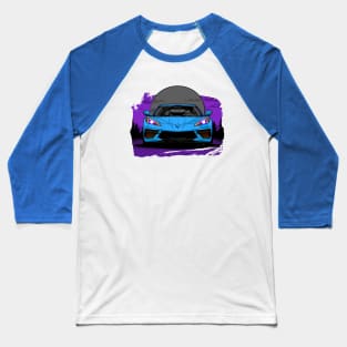 Rapid Blue C8 Corvette Stingray Midnight Moon Supercar Racecar Muscle Car Sportscar Corvette C8 Baseball T-Shirt